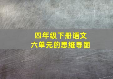 四年级下册语文六单元的思维导图