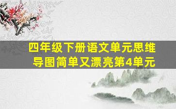 四年级下册语文单元思维导图简单又漂亮第4单元