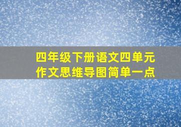 四年级下册语文四单元作文思维导图简单一点