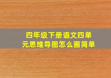 四年级下册语文四单元思维导图怎么画简单