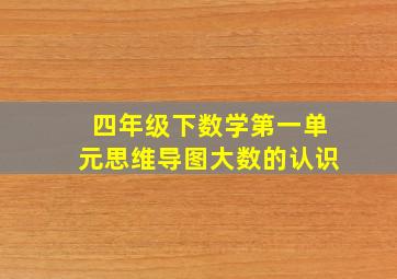 四年级下数学第一单元思维导图大数的认识