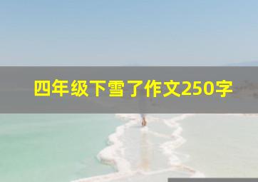 四年级下雪了作文250字