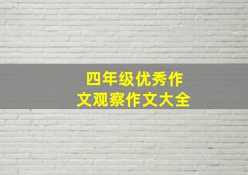 四年级优秀作文观察作文大全