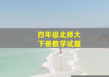 四年级北师大下册数学试题