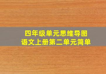 四年级单元思维导图语文上册第二单元简单