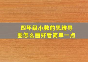 四年级小数的思维导图怎么画好看简单一点