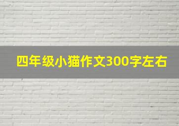 四年级小猫作文300字左右