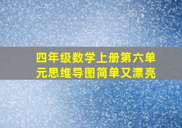 四年级数学上册第六单元思维导图简单又漂亮