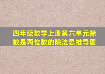 四年级数学上册第六单元除数是两位数的除法思维导图