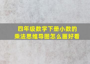 四年级数学下册小数的乘法思维导图怎么画好看