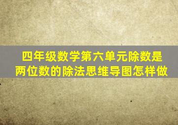 四年级数学第六单元除数是两位数的除法思维导图怎样做