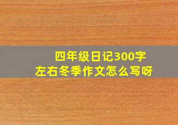 四年级日记300字左右冬季作文怎么写呀