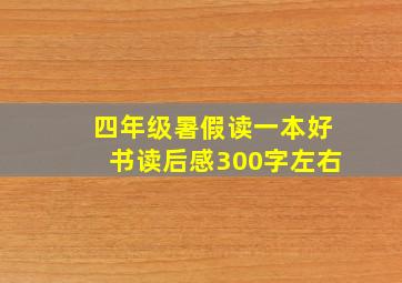 四年级暑假读一本好书读后感300字左右