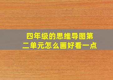 四年级的思维导图第二单元怎么画好看一点