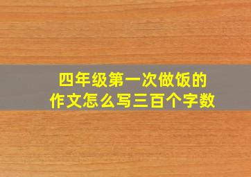 四年级第一次做饭的作文怎么写三百个字数