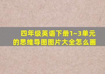 四年级英语下册1~3单元的思维导图图片大全怎么画