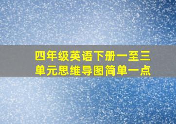 四年级英语下册一至三单元思维导图简单一点