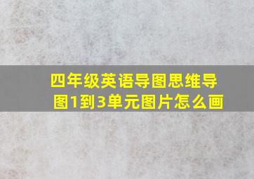 四年级英语导图思维导图1到3单元图片怎么画