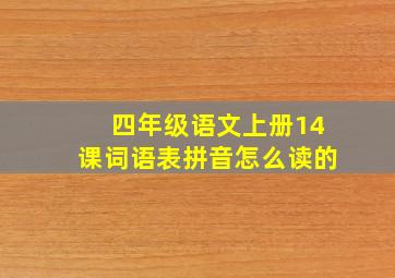 四年级语文上册14课词语表拼音怎么读的