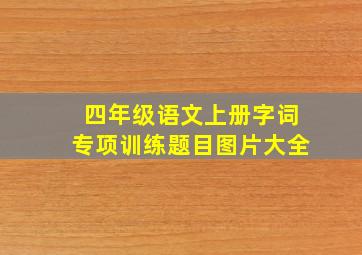 四年级语文上册字词专项训练题目图片大全