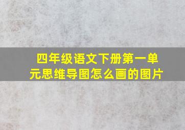 四年级语文下册第一单元思维导图怎么画的图片