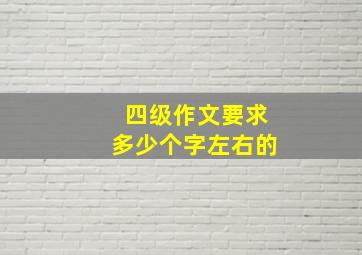 四级作文要求多少个字左右的