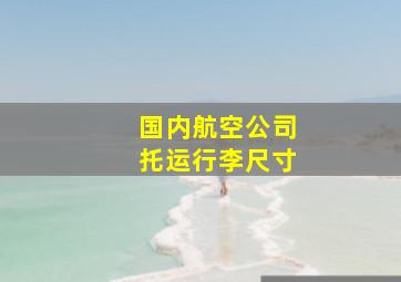 国内航空公司托运行李尺寸