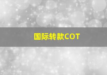 国际转款COT