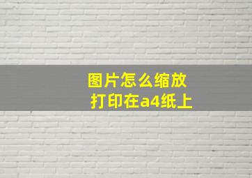 图片怎么缩放打印在a4纸上