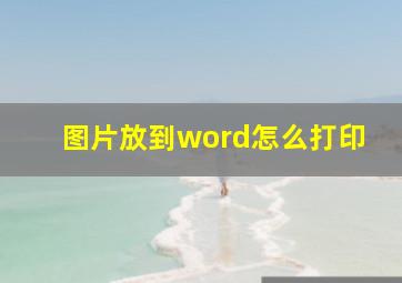 图片放到word怎么打印