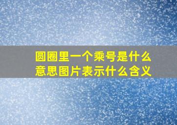 圆圈里一个乘号是什么意思图片表示什么含义