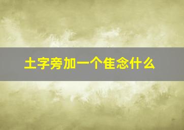 土字旁加一个隹念什么