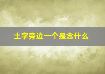 土字旁边一个是念什么