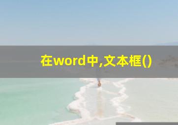 在word中,文本框()