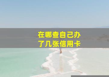 在哪查自己办了几张信用卡