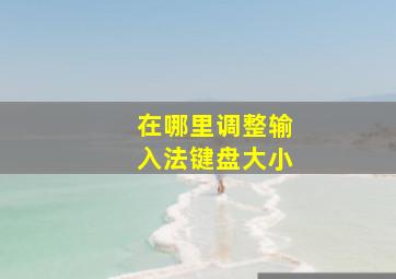 在哪里调整输入法键盘大小