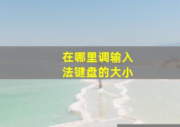 在哪里调输入法键盘的大小