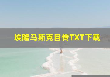 埃隆马斯克自传TXT下载