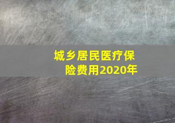 城乡居民医疗保险费用2020年