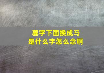 塞字下面换成马是什么字怎么念啊