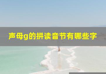 声母g的拼读音节有哪些字