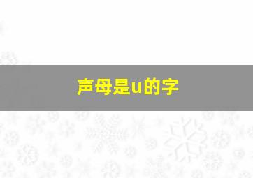 声母是u的字