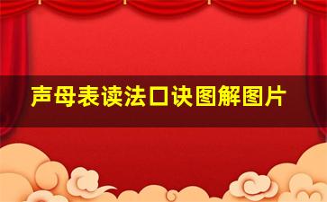 声母表读法口诀图解图片