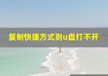 复制快捷方式到u盘打不开