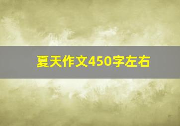 夏天作文450字左右