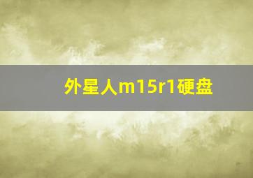 外星人m15r1硬盘