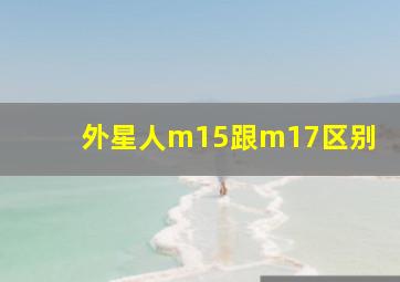 外星人m15跟m17区别