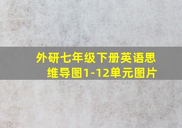 外研七年级下册英语思维导图1-12单元图片