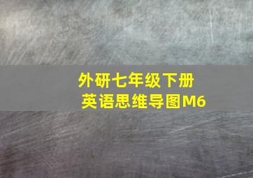 外研七年级下册英语思维导图M6