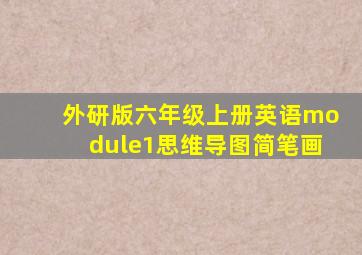 外研版六年级上册英语module1思维导图简笔画